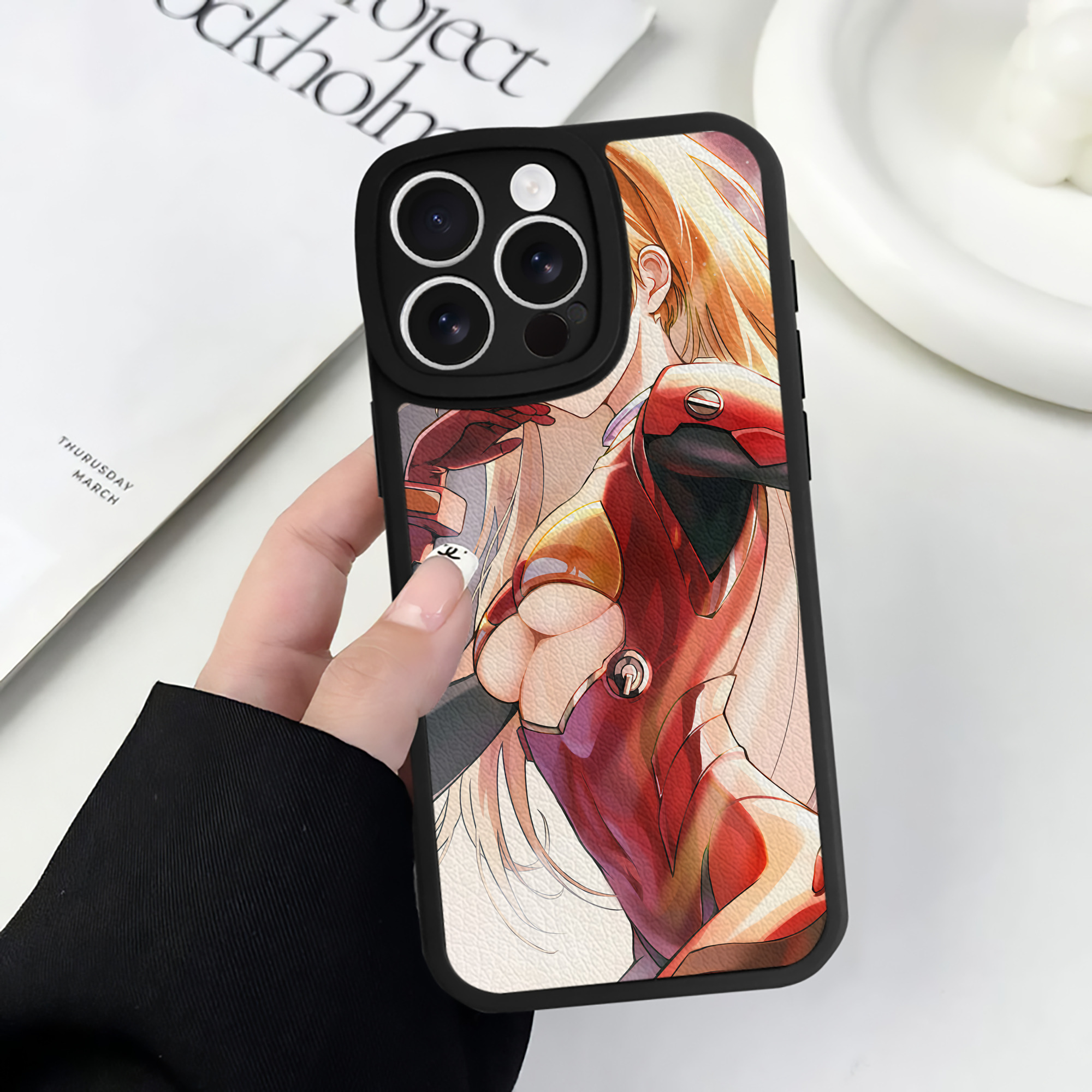 （画像用） EVA 新世紀エヴァンゲリオン 【iPhone 16シリーズ対応】シリコンスマホケース（レザー調） 材質：シリコン